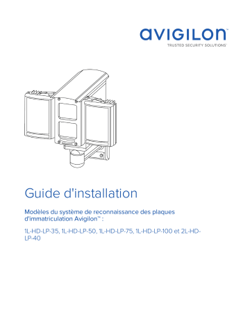 Avigilon HD Licence Plate Recognition Kit Guide d'installation | Fixfr
