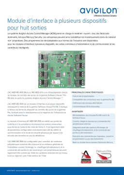 Avigilon Eight Output Multi-Device Interface Panel Fiche technique