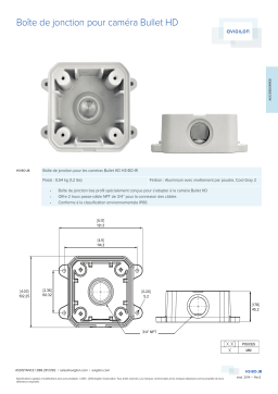 Avigilon H3 Bullet Camera Junction Box Fiche technique