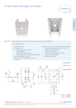 Avigilon H3 Camera Pole Mounting Bracket Fiche technique