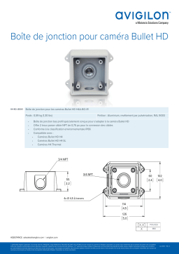 Avigilon HD Camera (Bullet) Junction Box Fiche technique