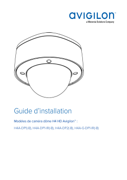 Avigilon H4A Dome Camera (Pendant) Guide d'installation