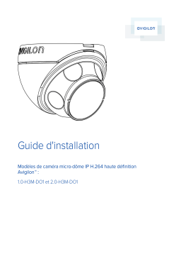 Avigilon H3 Micro Dome Camera (Surface Mount) Guide d'installation