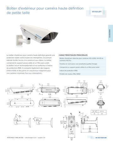 Avigilon HD Camera (Small) Enclosure (Outdoor) Fiche technique | Fixfr