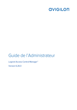 Avigilon ACM 6 Admin Mode d'emploi