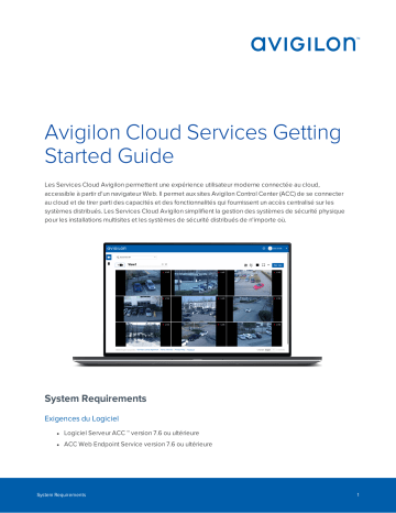 Avigilon Cloud Services Mode d'emploi | Fixfr