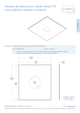 Avigilon PTZ In-Ceiling Dome Camera Ceiling Panel Fiche technique