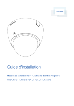 Avigilon H3 Dome Camera (Indoor Surface Mount) Guide d'installation