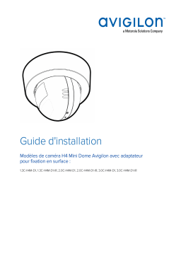 Avigilon H4 Mini Dome Camera (Surface) Guide d'installation