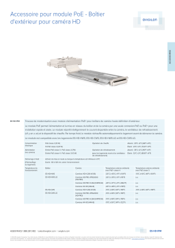 Avigilon HD Camera Enclosure (Outdoor) PoE Module Fiche technique