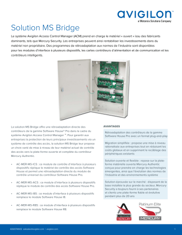 Avigilon MS Bridge Solution Fiche technique | Fixfr