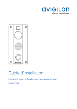 Avigilon H4 Video Intercom (Surface Mount) Guide d'installation