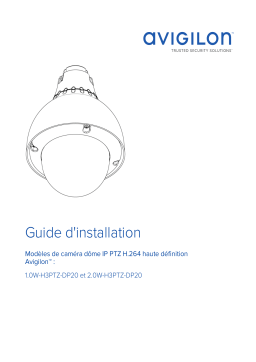 Avigilon H3 PTZ Camera (Pendant Mount) Guide d'installation