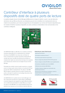 Avigilon Multi-Device Four Reader Port Interface Controller Fiche technique