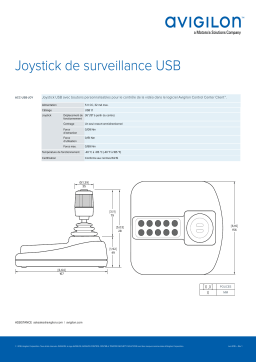 Avigilon USB Joystick (for ACC Software) Fiche technique