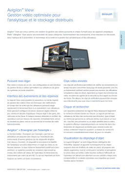 Avigilon VIEW Fiche technique