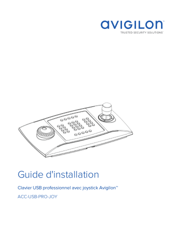 Avigilon USB Professional Joystick (for ACC Software) Guide d'installation | Fixfr