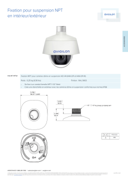 Avigilon Indoor/Outdoor Pendant NPT Mount Fiche technique