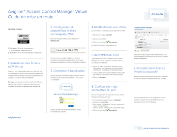 Avigilon ACM 5 Virtual Mode d'emploi | Fixfr