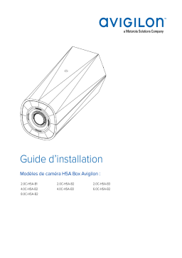 Avigilon H5A Camera (Box) Guide d'installation