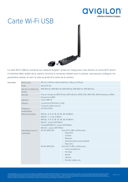 Avigilon USB Wi-Fi Adapter Fiche technique