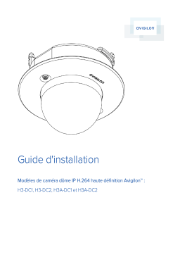 Avigilon H3 Dome Camera (In-Ceiling Mount) Guide d'installation