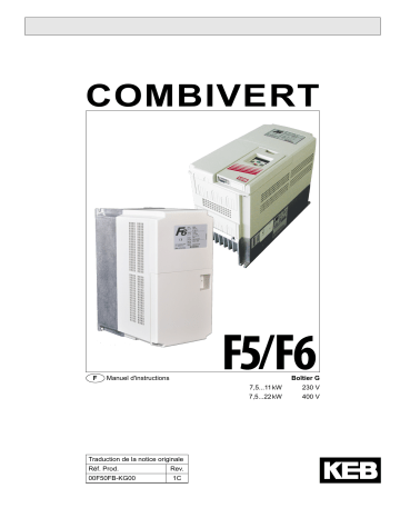 KEB F5/F6 Boîtier G Installation manuel | Fixfr
