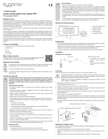 Sygonix SY-4677502 Solar outdoor wall light Manuel du propriétaire | Fixfr