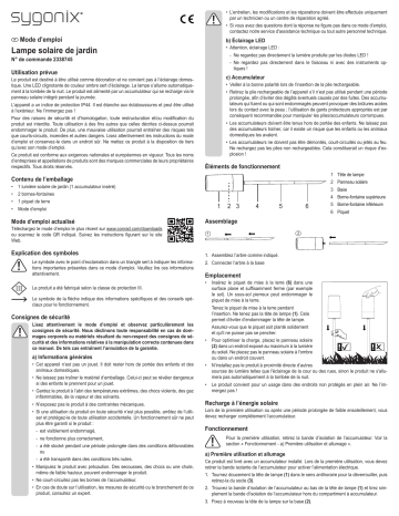 Sygonix SY-4677490 LED garden light LED (monochrome) 0.07 W Warm white Black Manuel du propriétaire | Fixfr