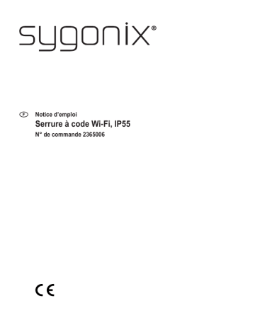 Sygonix SY-4730012 Code lock Surface-mount 12 V DC IP55 Manuel du propriétaire | Fixfr