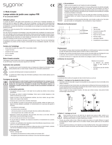 Sygonix SY-4677494 LED outdoor free standing light Manuel du propriétaire | Fixfr