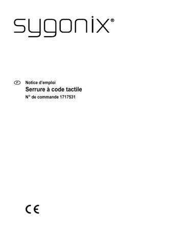 Sygonix SY-3435062 Code lock Surface-mount 12 V DC IP66 + backlit keypad, + touchscreen Manuel du propriétaire | Fixfr