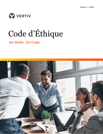 Vertiv Code-of-Ethics-V1.1-2020-Final Manuel utilisateur | Fixfr