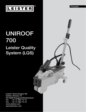 Leister Uniroof 700 Mode d'emploi | Fixfr