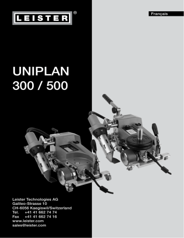 UNIPLAN 300 | Leister Uniplan 500 Mode d'emploi | Fixfr