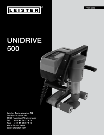 Leister Unidrive 500 Mode d'emploi | Fixfr