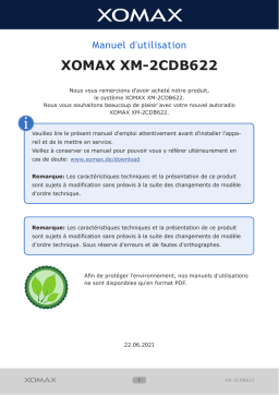 Xomax XM-2CDB622 Manuel du propriétaire