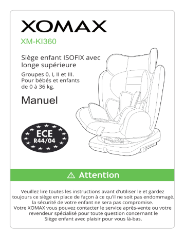 Xomax XM-KI360 Manuel du propriétaire | Fixfr