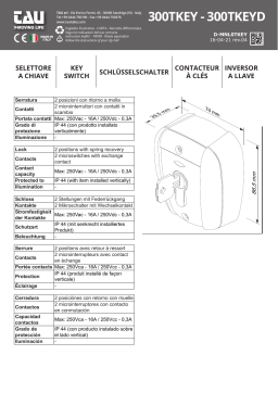 Tau 300TKEY  300TKEYD Aluminium key selector Manuel du propriétaire