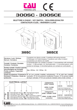 Tau 300SC  300SCE key selector Manuel du propriétaire