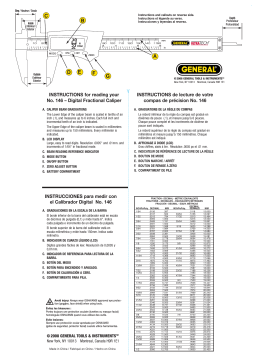 General 146 6 In. Carbon Fiber Digital Caliper Manuel du propriétaire
