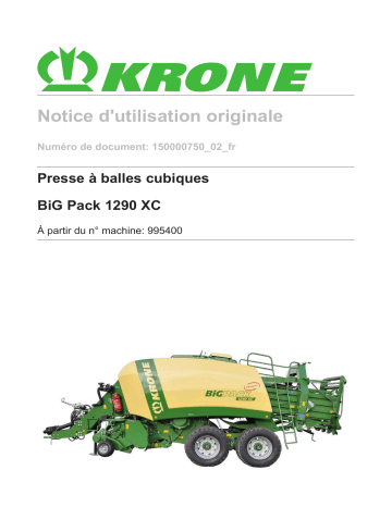 Krone Big Pack 1290 XC Mode d'emploi | Fixfr