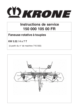 Krone KW 5.52 / 4 x 7 T Mode d'emploi