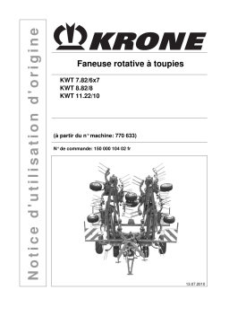 Krone KWT 7.82 / 8.82 / 11.22 Mode d'emploi