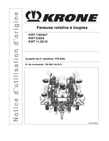 Krone KWT 7.82 / 8.82 / 11.22 Mode d'emploi | Fixfr