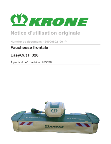 Krone EasyCut F 320 Mode d'emploi | Fixfr