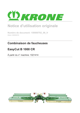 Krone EasyCut B 1000 CR Mode d'emploi