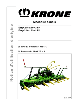 Krone EasyCollect 600-2 FP, EasyCollect 750-2 FP Mode d'emploi