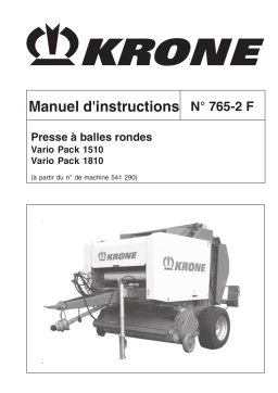 Krone VarioPack 1510_1810 Mode d'emploi