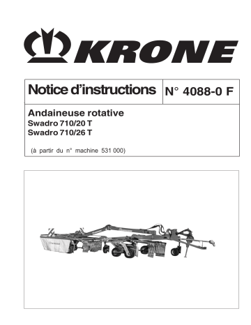 Krone Swadro 710/20 T_710/26 T Mode d'emploi | Fixfr